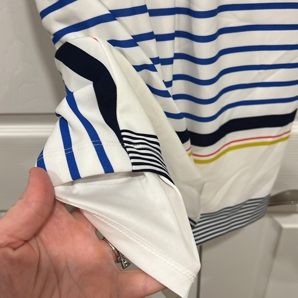 Donna Morgan Striped Dress V Neck Womens Size 6 - Picture 4 of 8